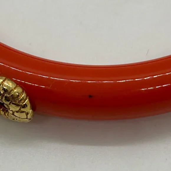 Coral Snake Bangle Bracelet Gold Snake Serpent Crystals Animal Wrap Statement - Picture 3 of 10